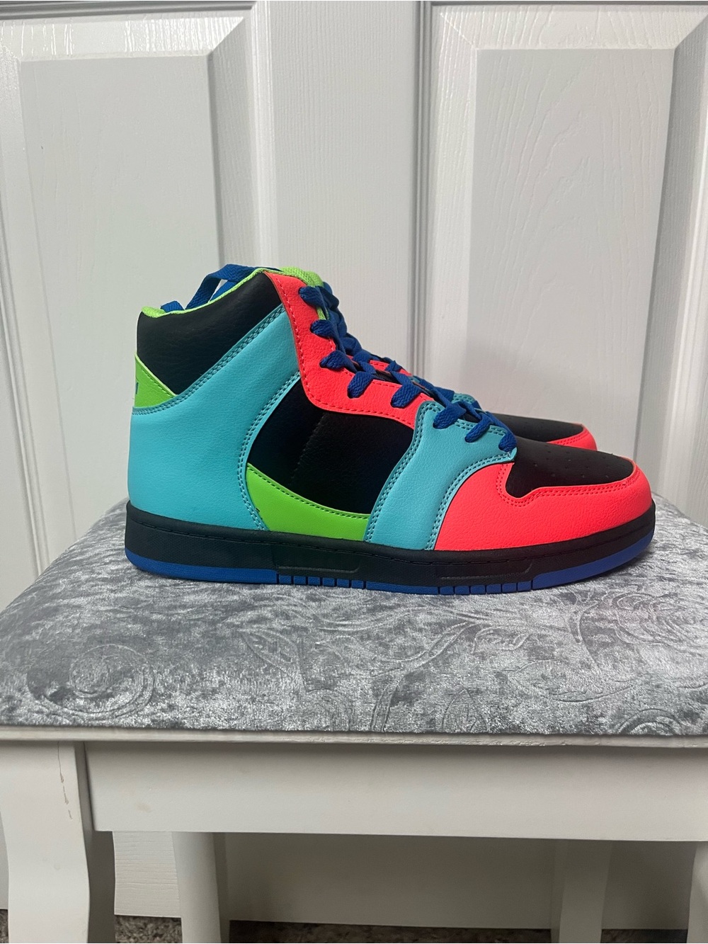 And1 High Top Sneakers Black, Teal, Neon Pink, Lime
